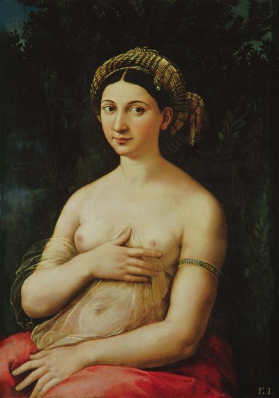 La Fornarina, c.1516 (painel) de Raffaello Sanzio Raphael